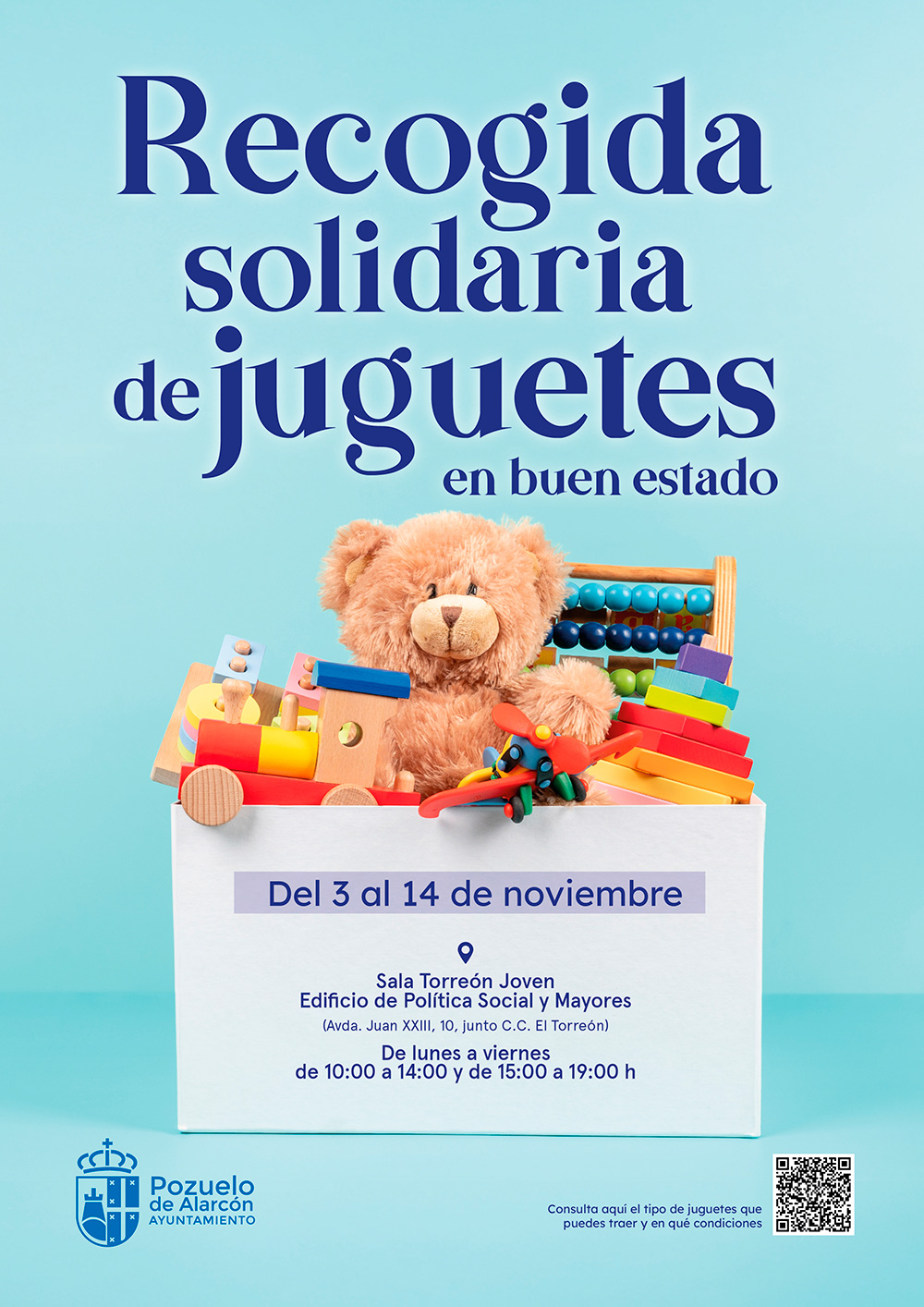 Cartel de la campaña de recogida de juguetes 2025