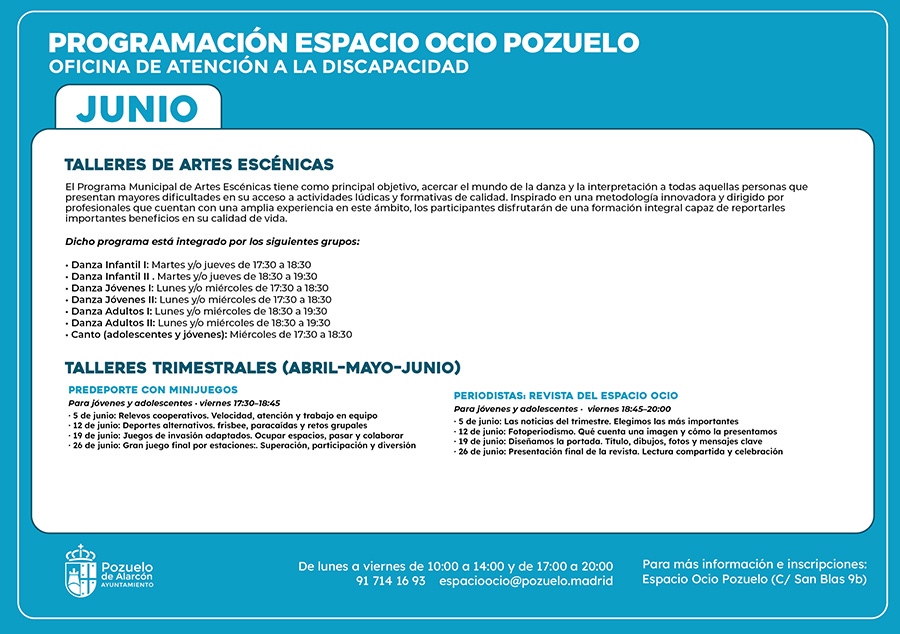 Talleres trimestrales (Abril, Mayo y junio)