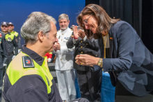 La alcaldesa en la celebración de la patrona de la Policía Municipal