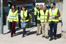 La alcaldesa, Susana Pérez Quislant, visita las obras de la Calle Sagunto