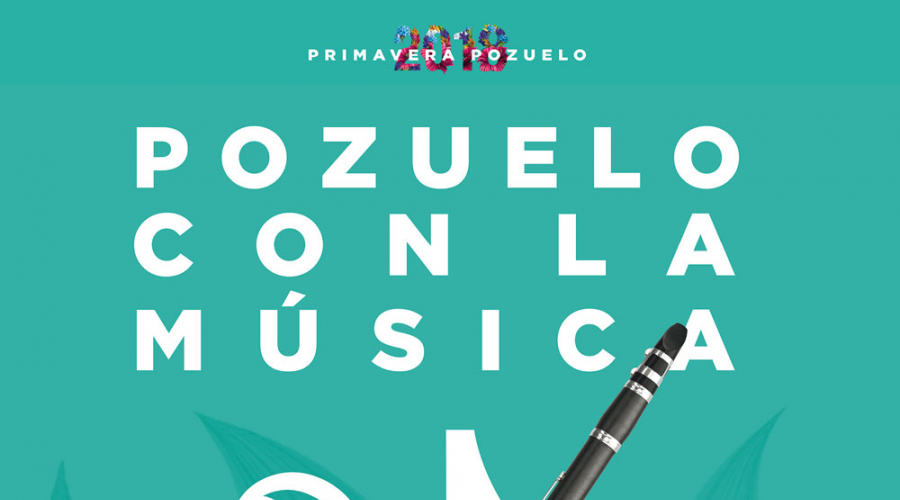Cartel Pozuelo con la música