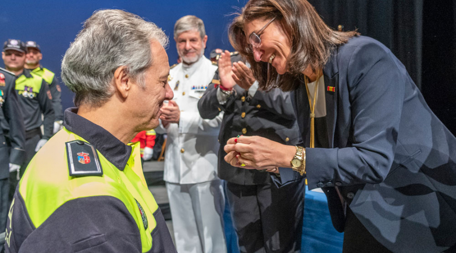 La alcaldesa en la celebración de la patrona de la Policía Municipal