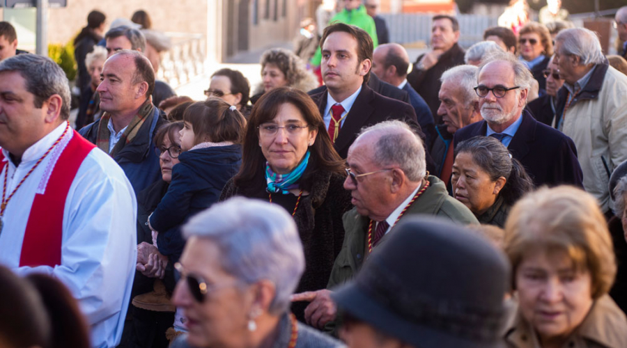 La alcaldesa en la procesión de San Sebastián