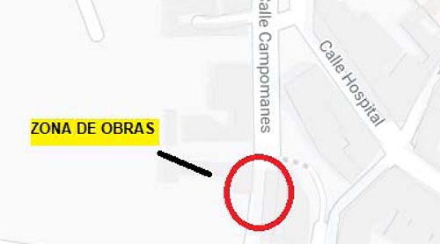 Mapa con c/ Campomanes