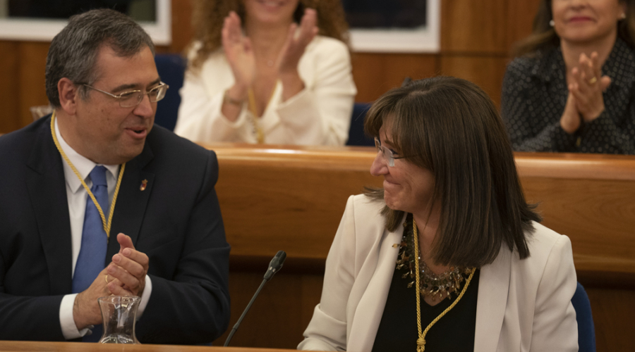 La alcaldesa con Eduardo Oria