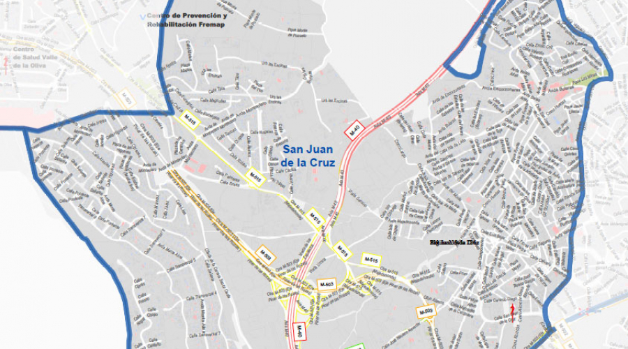 Mapa de zona restringida