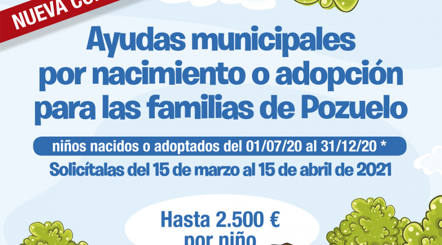 Cartel Ayudas por nacimiento o adopción