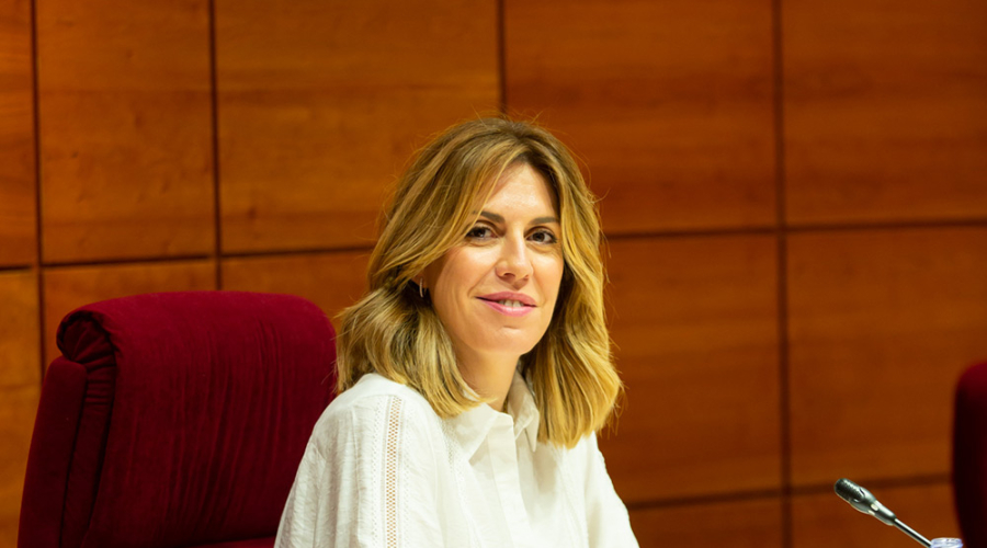 La alcaldesa, Paloma Tejero, durante la sesión plenaria de noviembre