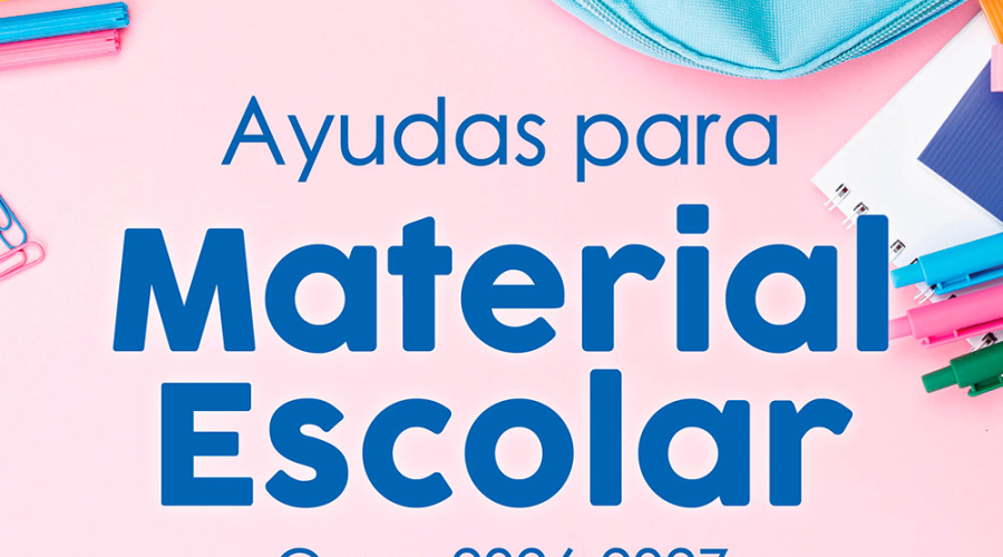 Cartel Ayudas de material escolar
