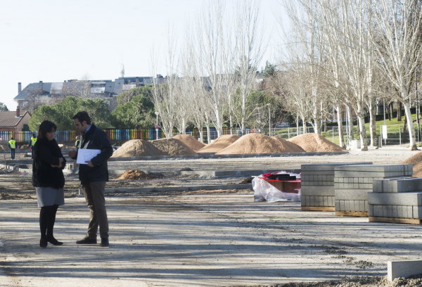Visita a las obras de la nueva zona deportiva