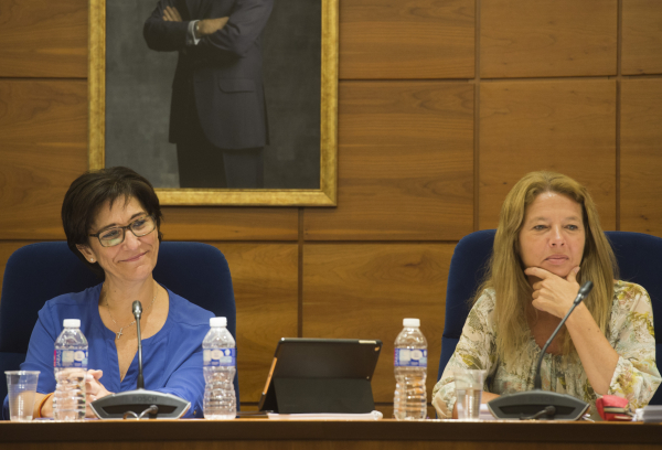 La alcaldesa durante una sesión de pleno