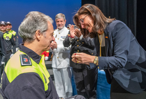 La alcaldesa en la celebración de la patrona de la Policía Municipal