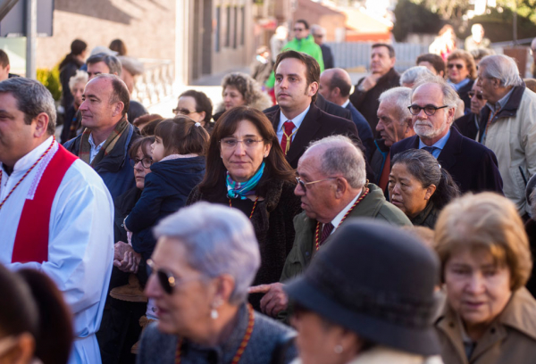 La alcaldesa en la procesión de San Sebastián