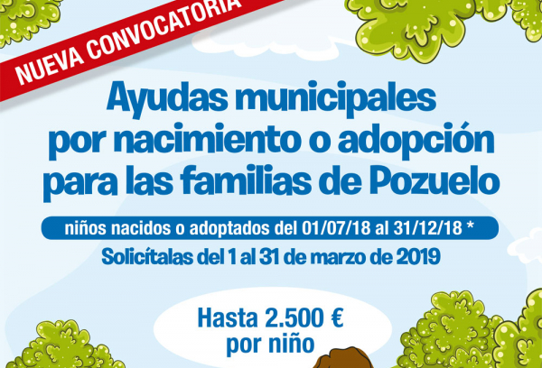 Cartel Ayudas por nacimiento o adopción