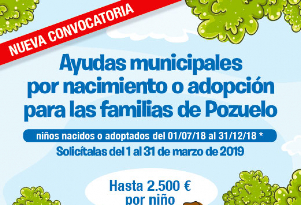 Cartel Ayudas por nacimiento o adopción