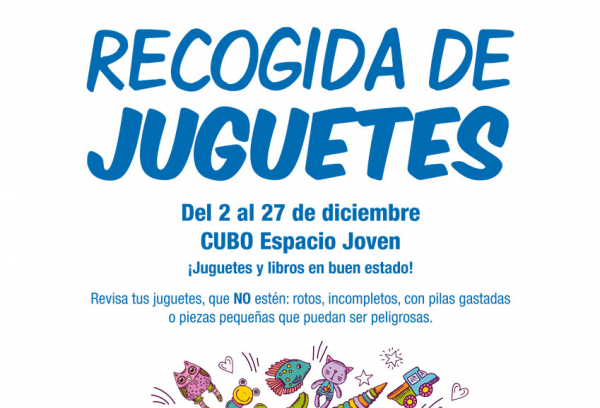 Cartel recogida de juguetes