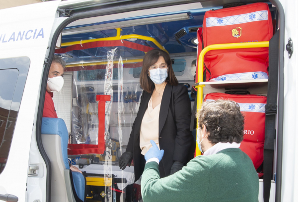 Protectores en la ambulancia