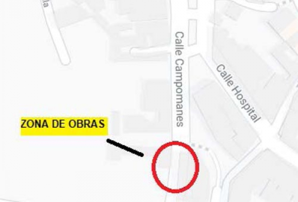 Mapa con c/ Campomanes