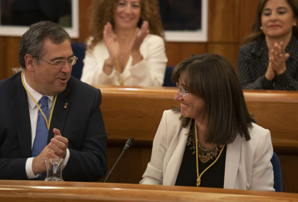 La alcaldesa con Eduardo Oria