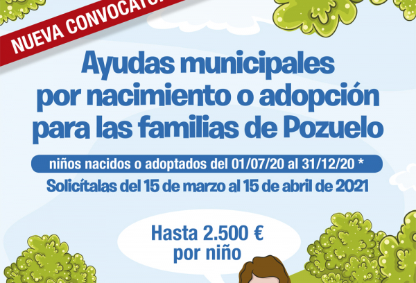 Cartel Ayudas por nacimiento o adopción
