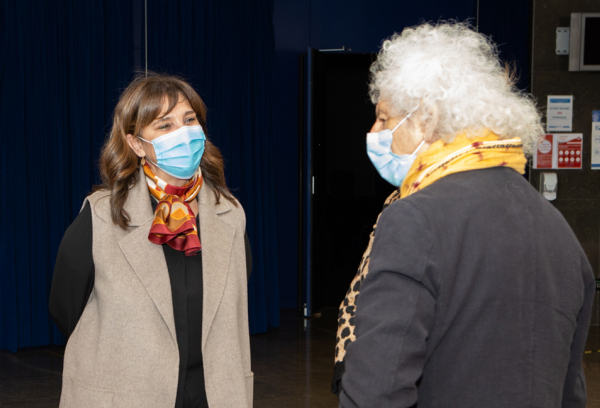 Susana Pérez Quislant, junto a Rafael Álvarez "El Brujo"