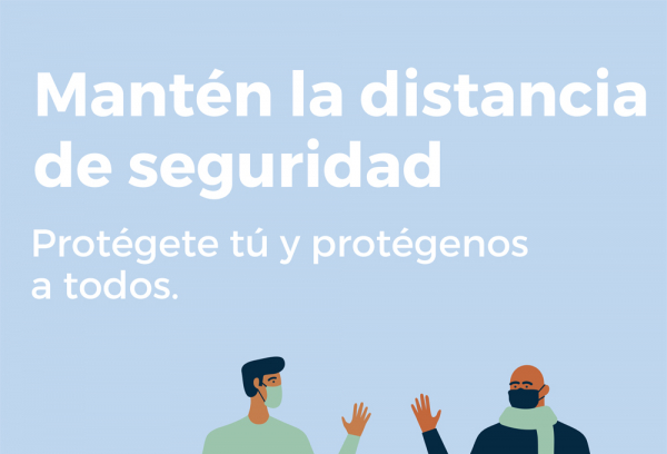 Cartel Mantén la distancia de seguridad