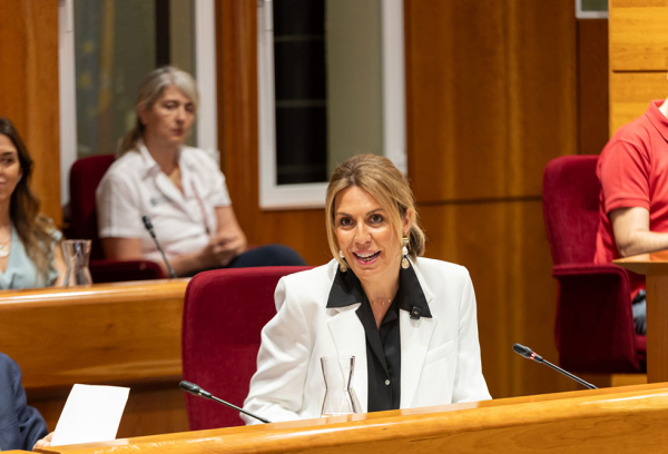 La alcaldesa, Paloma Tejero, en el debate del estado del municipio