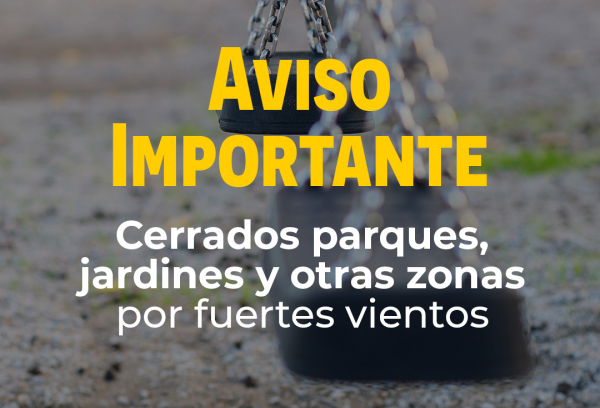 cartel cierre parques